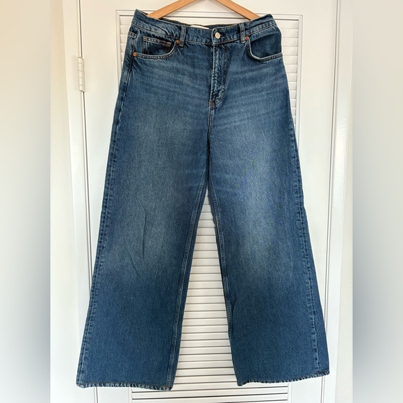 Reformation Cary Cuffed High Rise Slouchy Wide Leg Jeans - Picture 4 of 7